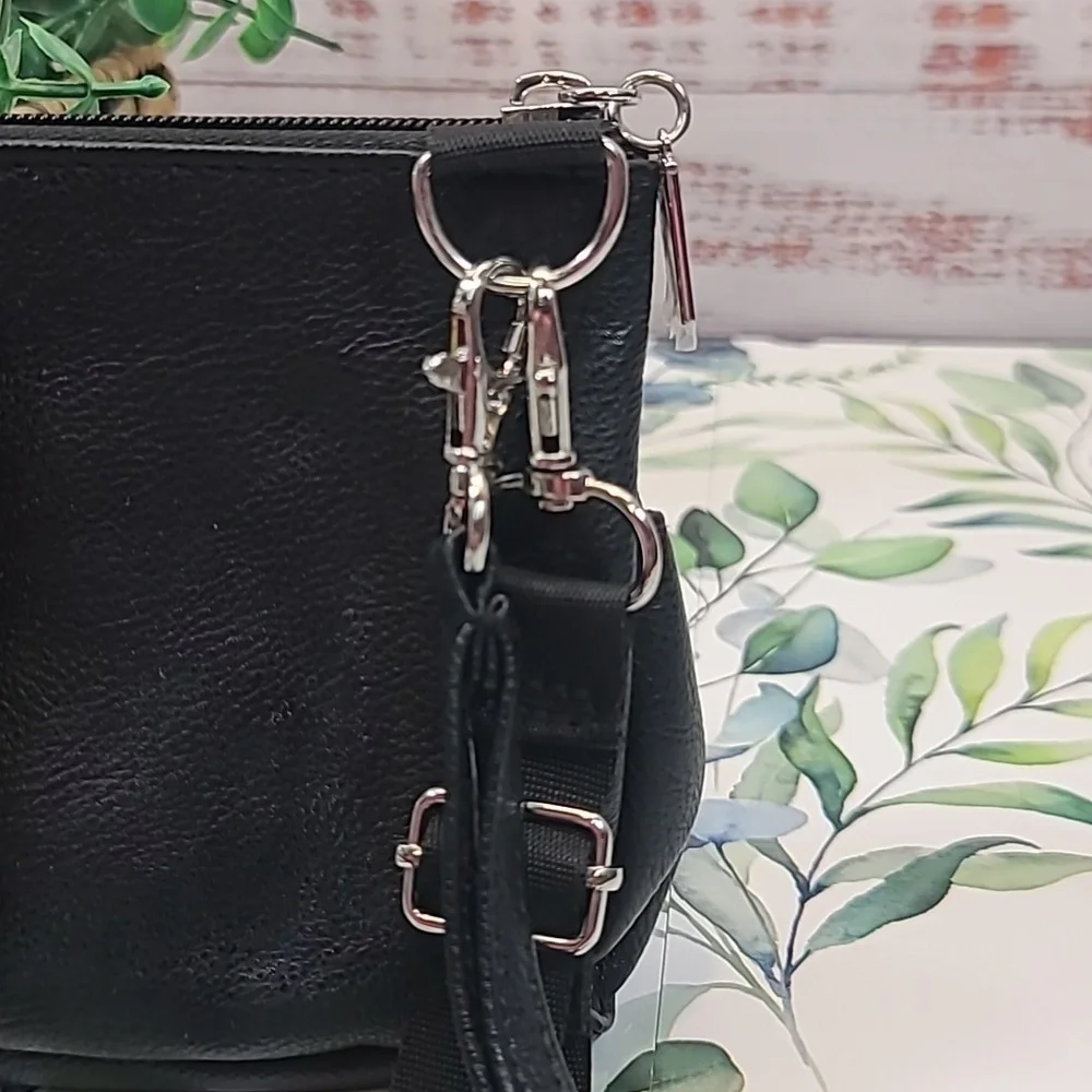 No brand faux leather belt wallet clutch